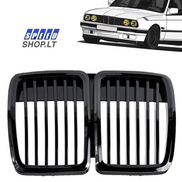 BMW 3 E30 blizgios grotelės